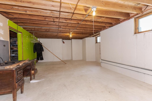 22998 E 2800 N Rd, Odell, IL 60460 - basement featuring a baseboard heating unit
