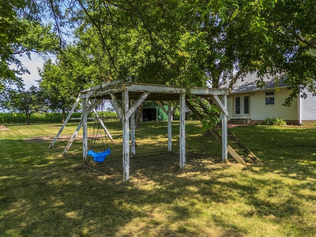 22998 E 2800 N Rd, Odell, IL 60460 - view of playground featuring french doors and a yard