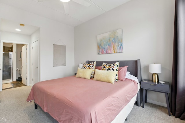 1515 N Wells St Unit 7D, Chicago, IL 60610 - bedroom featuring carpet, ensuite bath, and recessed lighting