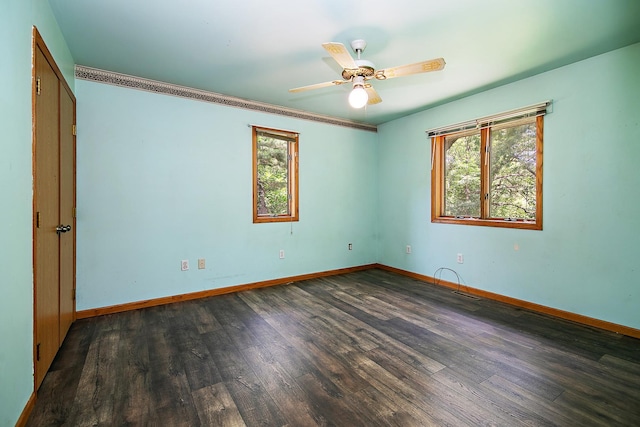 1177 N 6250w Rd, Bonfield, IL 60913 - unfurnished room with plenty of natural light, wood finished floors, and ceiling fan