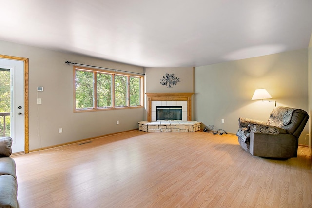 1177 N 6250w Rd, Bonfield, IL 60913 - living room with wood finished floors and a tile fireplace
