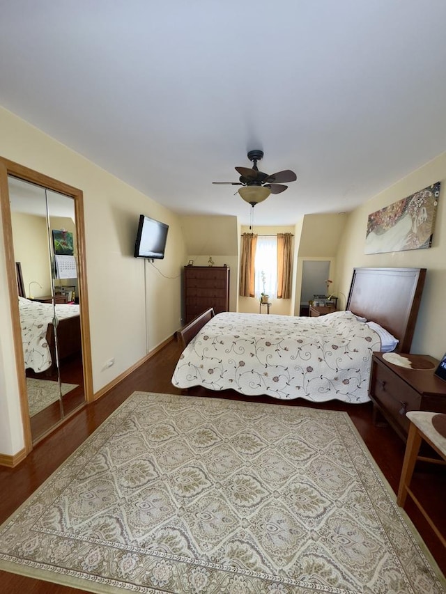 9321 S 81st Ct, Hickory Hills, IL 60457 - bedroom with wood finished floors, ceiling fan, and a closet