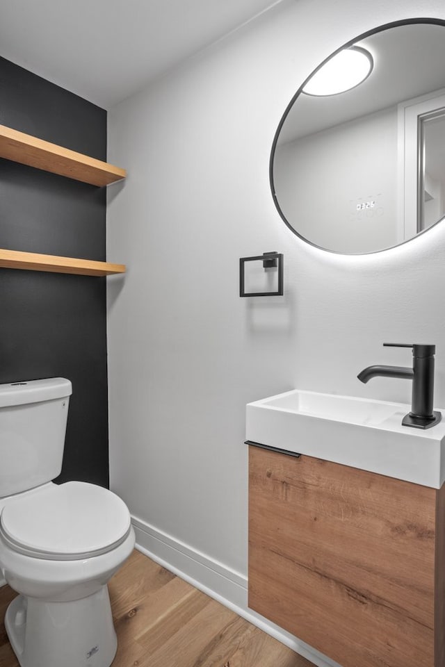 2305 W 111th Pl, Chicago, IL 60643 - half bathroom featuring wood finished floors and vanity