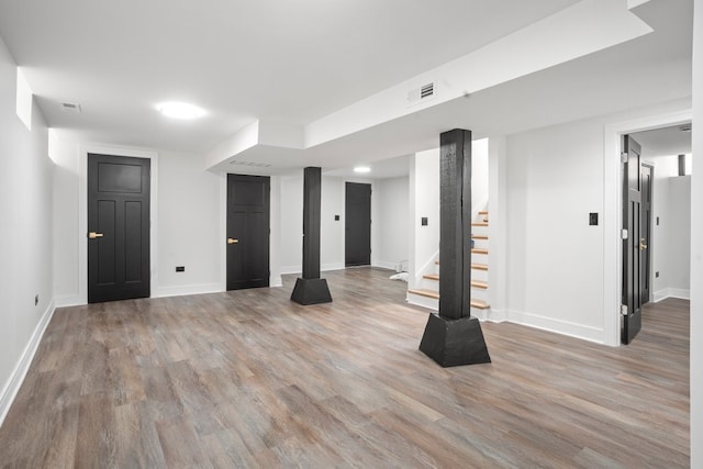 2305 W 111th Pl, Chicago, IL 60643 - finished basement with stairs and wood finished floors