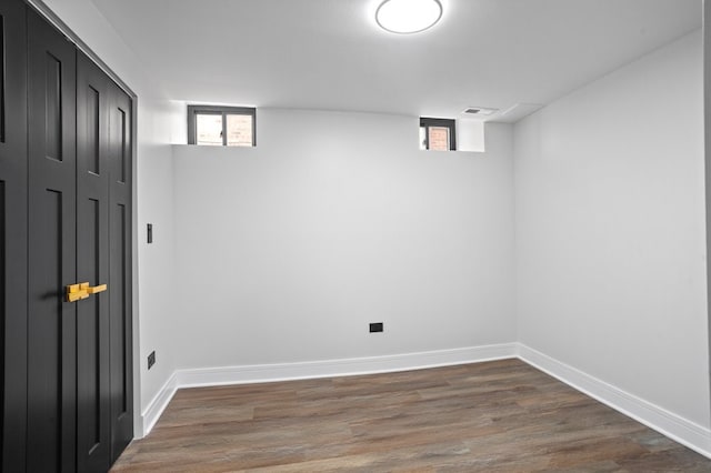 2305 W 111th Pl, Chicago, IL 60643 - basement with dark wood-style floors and baseboards