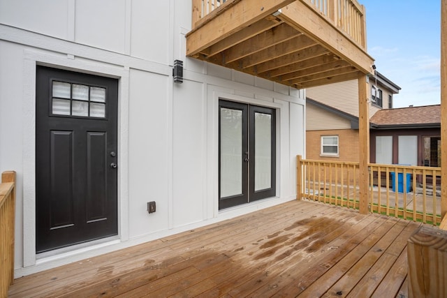 2305 W 111th Pl, Chicago, IL 60643 - wooden deck with french doors