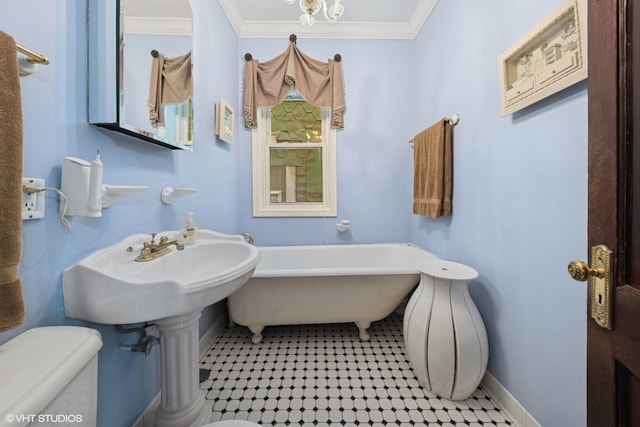 3432 S Union Ave, Chicago, IL 60616 - full bath with crown molding and a soaking tub