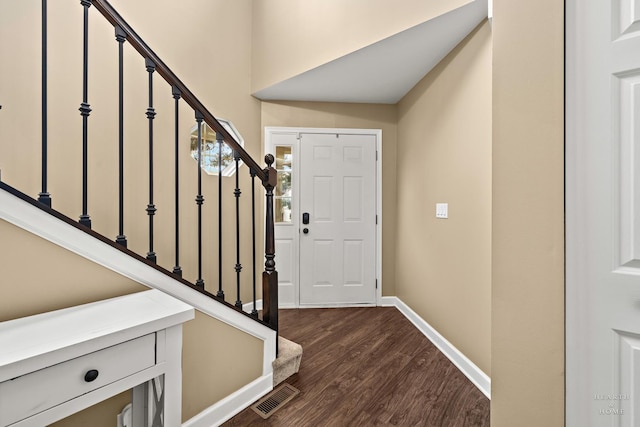 10750 Cape Cod Ln, Huntley, IL 60142 - foyer with dark wood-type flooring and stairway