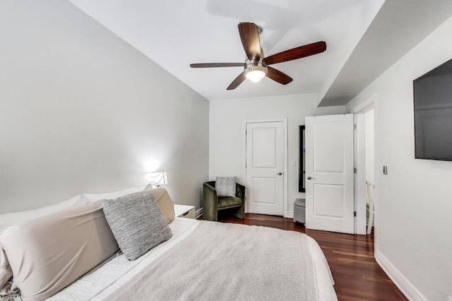 1918 W Cullom Ave Unit 202, Chicago, IL 60613 - bedroom featuring wood finished floors and ceiling fan