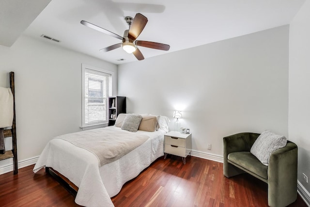1918 W Cullom Ave Unit 202, Chicago, IL 60613 - bedroom with wood finished floors and ceiling fan