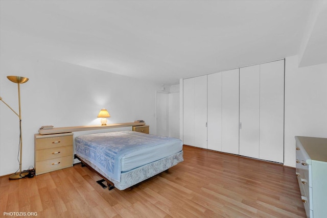 4838 Howard St Unit 301, Skokie, IL 60077 - bedroom with light wood-type flooring and a closet