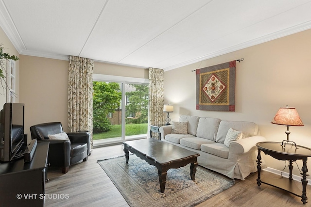 25 Algonquin Trl Unit 1, Indian Head Park, IL 60525 - living area with crown molding and wood finished floors