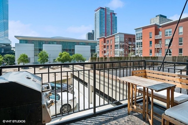 221 E Cullerton St Unit 314, Chicago, IL 60616 - balcony featuring a grill and a view of city