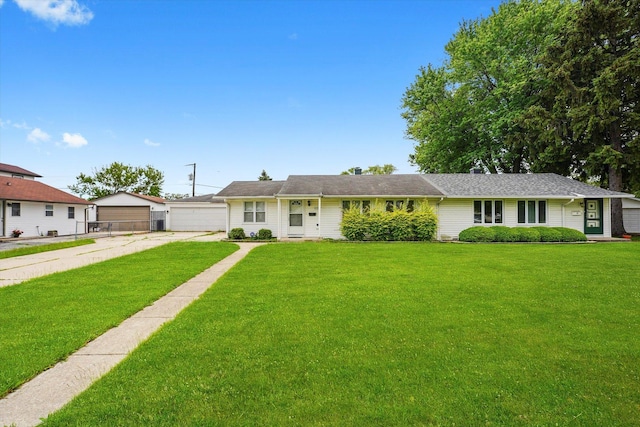 4153 W 89th Pl None, Unit None, Hometown, IL 60456 - ranch-style home featuring a front yard and a detached garage