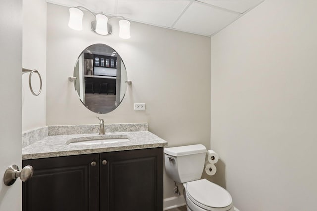 102 E Adelia St, Elmhurst, IL 60126 - bathroom featuring vanity and a paneled ceiling