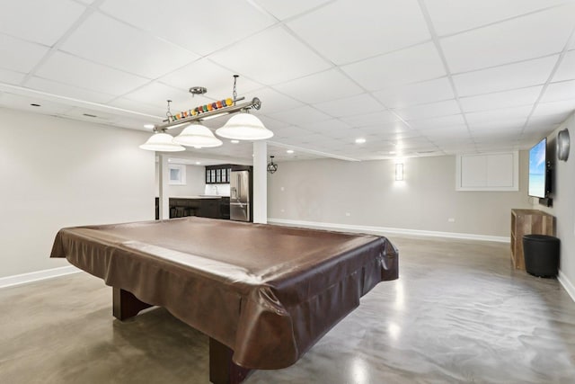 102 E Adelia St, Elmhurst, IL 60126 - playroom featuring concrete flooring, bar area, and pool table