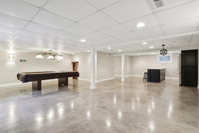 102 E Adelia St, Elmhurst, IL 60126 - recreation room featuring pool table and recessed lighting