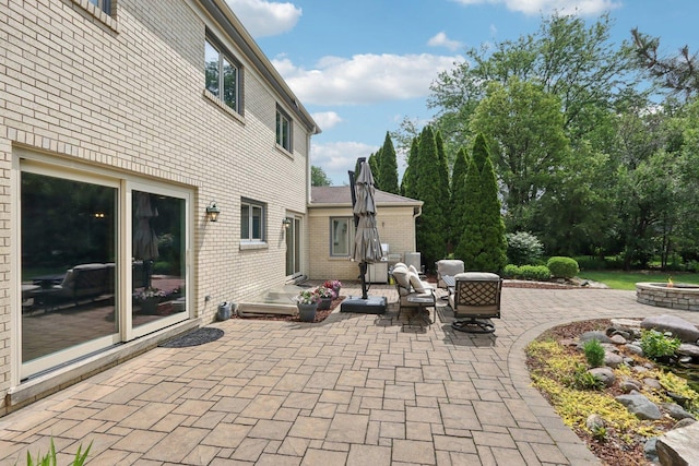 102 E Adelia St, Elmhurst, IL 60126 - view of patio / terrace featuring a fire pit