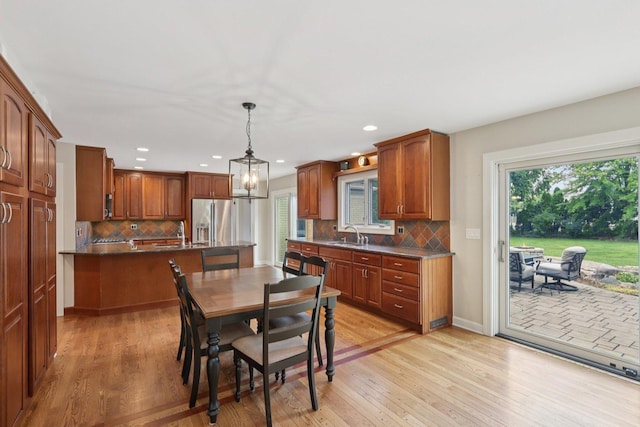 102 E Adelia St, Elmhurst, IL 60126 - dining room featuring light wood-style floors and recessed lighting