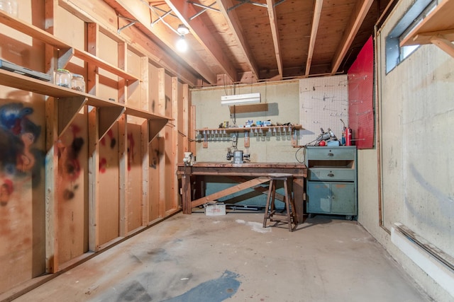 2458 E Cass St, Joliet, IL 60432 - unfinished basement with a workshop area