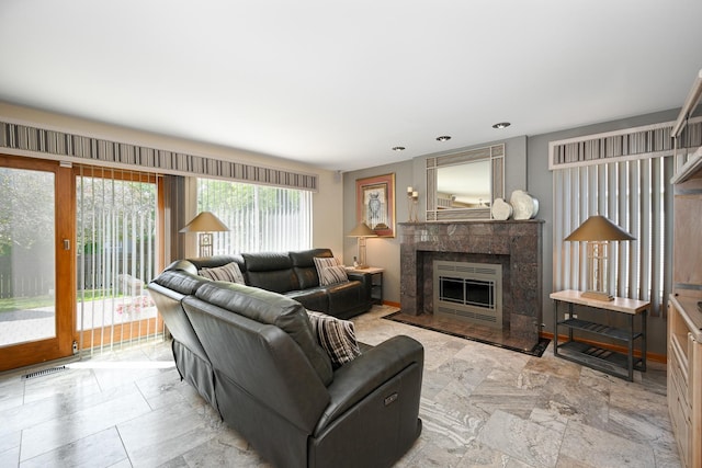 678 Larch Dr, Carol Stream, IL 60188 - living room with a fireplace