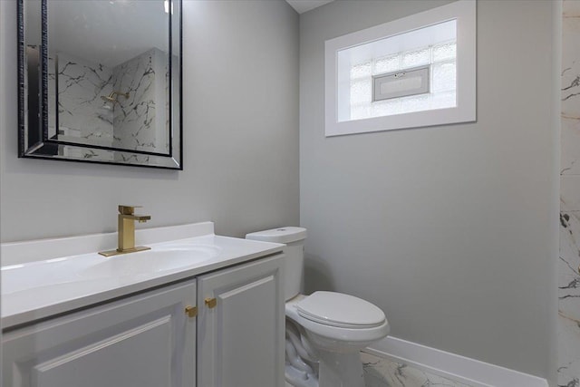 10011 S Princeton Ave, Chicago, IL 60628 - full bath with marble finish flooring, vanity, and a marble finish shower