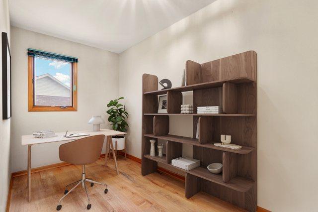 3800 River Rd, Hazel Crest, IL 60429 - office with wood finished floors and baseboards