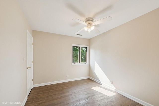 108 Yost Ave, Park Ridge, IL 60068 - spare room with a ceiling fan and wood finished floors