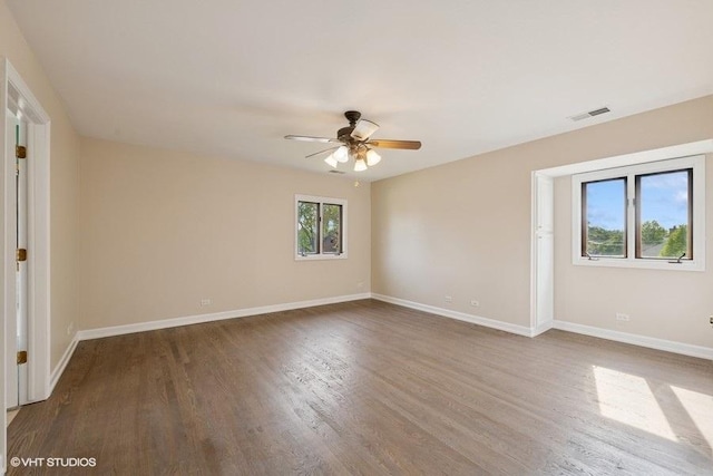 108 Yost Ave, Park Ridge, IL 60068 - empty room with wood finished floors and a ceiling fan