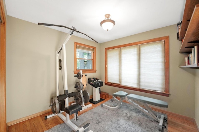 4770 Woodcliff Ln, Palatine, IL 60067 - workout area with wood finished floors