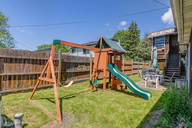 161 Olympic Dr, Bolingbrook, IL 60440 - view of jungle gym featuring a fenced backyard