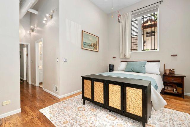 1217 N Greenview Ave Unit G, Chicago, IL 60642 - bedroom with wood finished floors