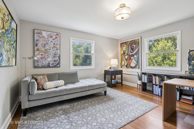 821 Sandstone Dr, Libertyville, IL 60048 - living area featuring wood finished floors and baseboards