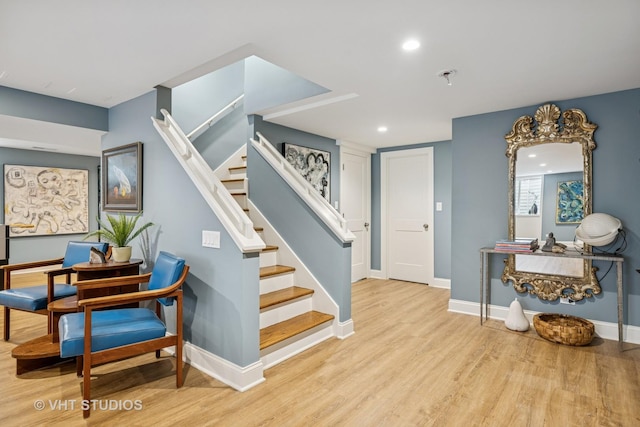 821 Sandstone Dr, Libertyville, IL 60048 - stairway featuring wood finished floors and recessed lighting