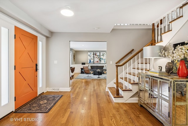 821 Sandstone Dr, Libertyville, IL 60048 - foyer entrance featuring stairway and wood finished floors