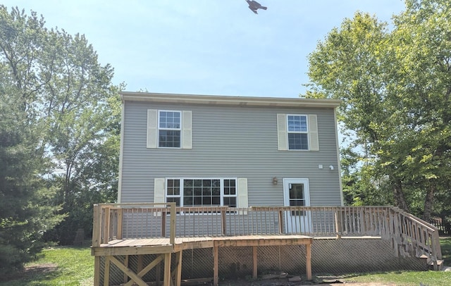 11360 195th St, Mokena, IL 60448 - rear view of property with a wooden deck