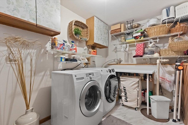 3583 Newport Dr, Island Lake, IL 60042 - laundry room with washer and dryer and cabinet space