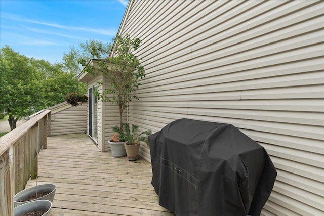 3583 Newport Dr, Island Lake, IL 60042 - wooden terrace featuring area for grilling