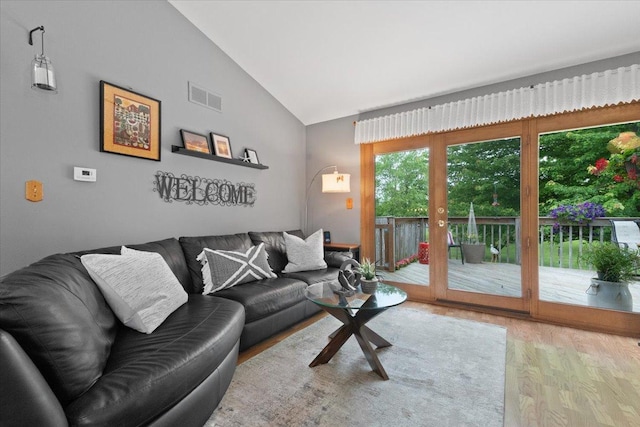 3583 Newport Dr, Island Lake, IL 60042 - living area with lofted ceiling and wood finished floors