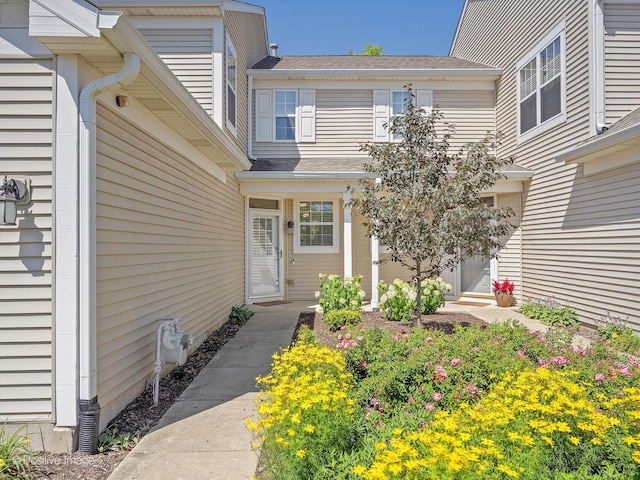 2855 Vernal Ln, Naperville, IL 60564 - property entrance featuring a shingled roof