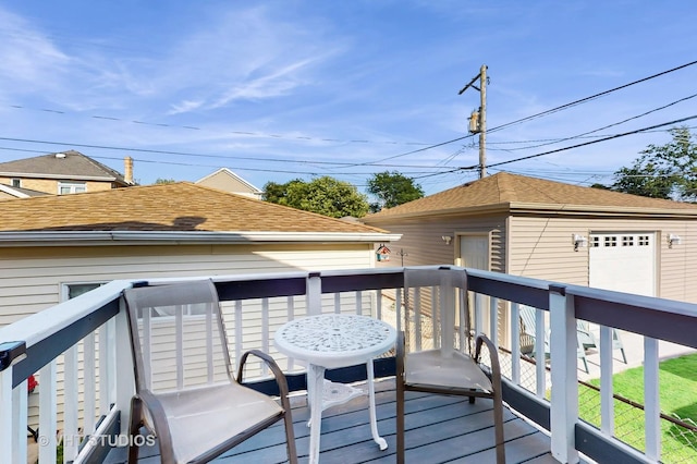 7525 N Overhill Ave, Chicago, IL 60631 - deck with an outdoor structure
