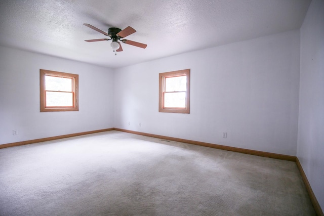 382 Keigwin Rd, Walnut, IL 61376 - carpeted spare room featuring plenty of natural light, a ceiling fan, and a textured ceiling