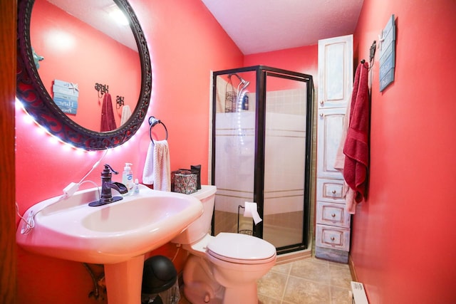 382 Keigwin Rd, Walnut, IL 61376 - full bathroom with a stall shower and tile patterned flooring