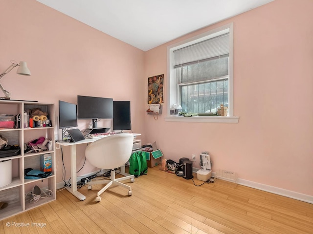 2118 W N Ave Unit Bs, Chicago, IL 60647 - office area featuring wood finished floors