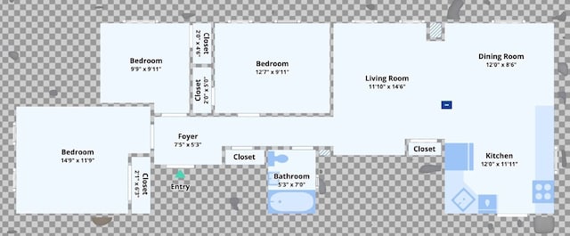 2118 W N Ave Unit Bs, Chicago, IL 60647 - view of room layout