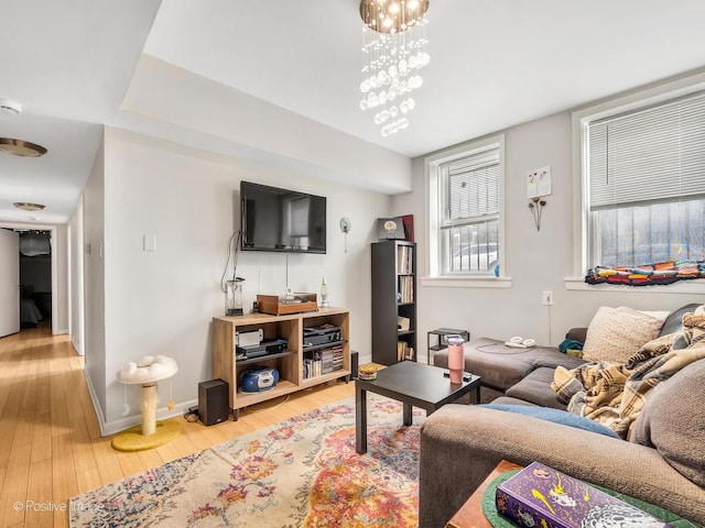 2118 W N Ave Unit Bs, Chicago, IL 60647 - living room with light wood-type flooring and baseboards