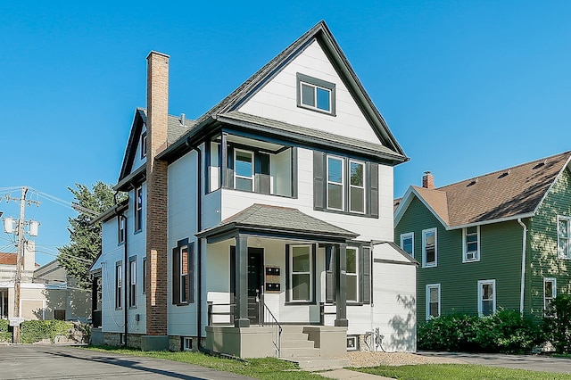 123 N W St, Wheaton, IL 60187 - view of front of home with a chimney