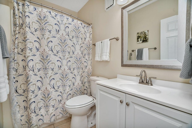 1422 Woodbridge Rd Unit 2E, Joliet, IL 60436 - full bathroom featuring vanity, a shower with curtain, and tile patterned flooring