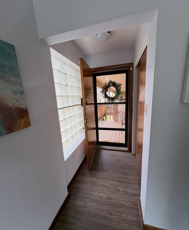 1205 N Harlem Ave Unit 6, Oak Park, IL 60302 - hallway featuring baseboards and dark wood-style flooring