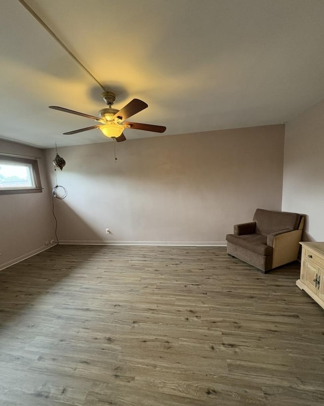 1205 N Harlem Ave Unit 6, Oak Park, IL 60302 - unfurnished room featuring dark wood-style flooring and a ceiling fan